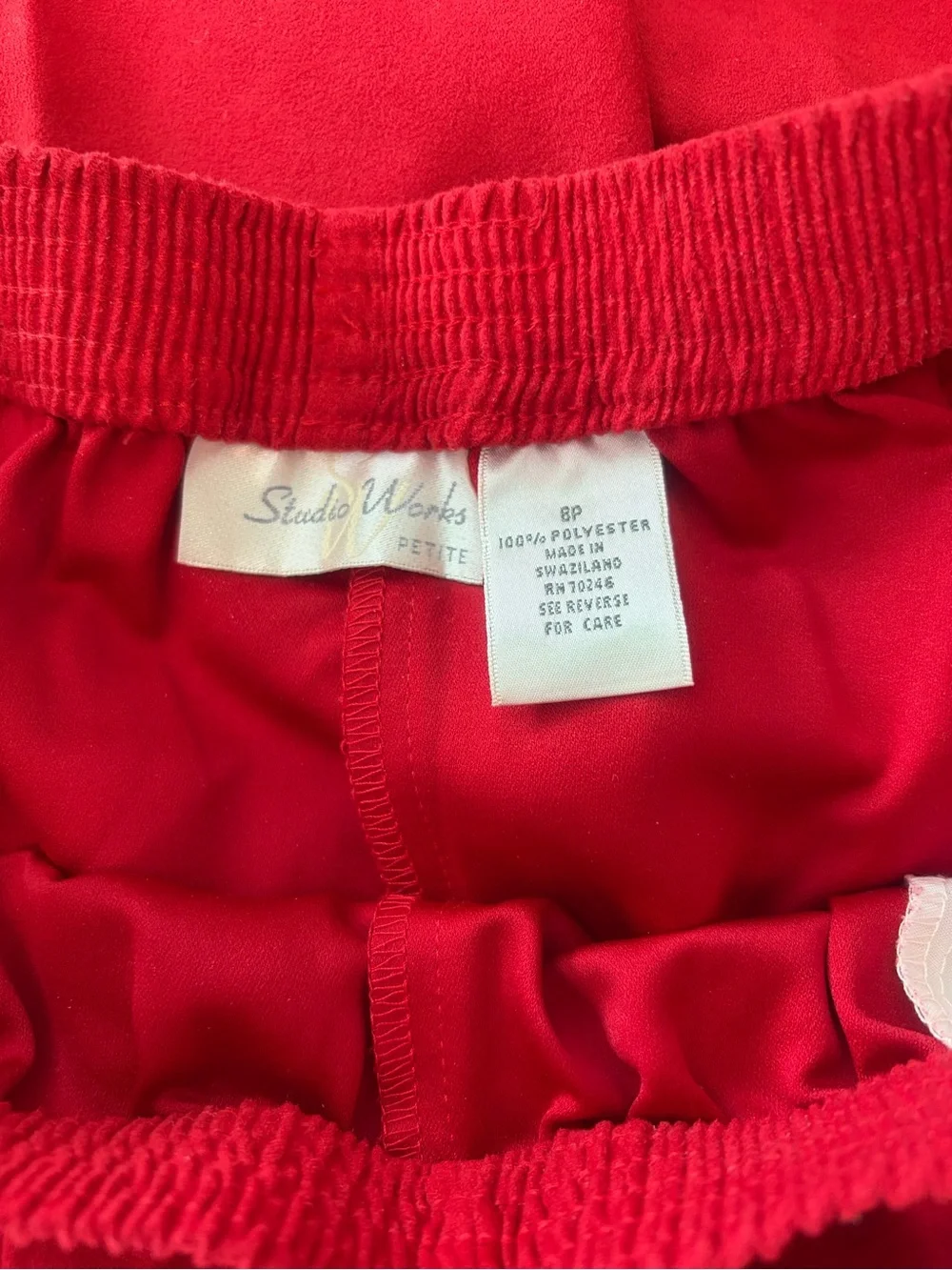 Studio Works Red Petite Button-Front Jacket & Pants Set
